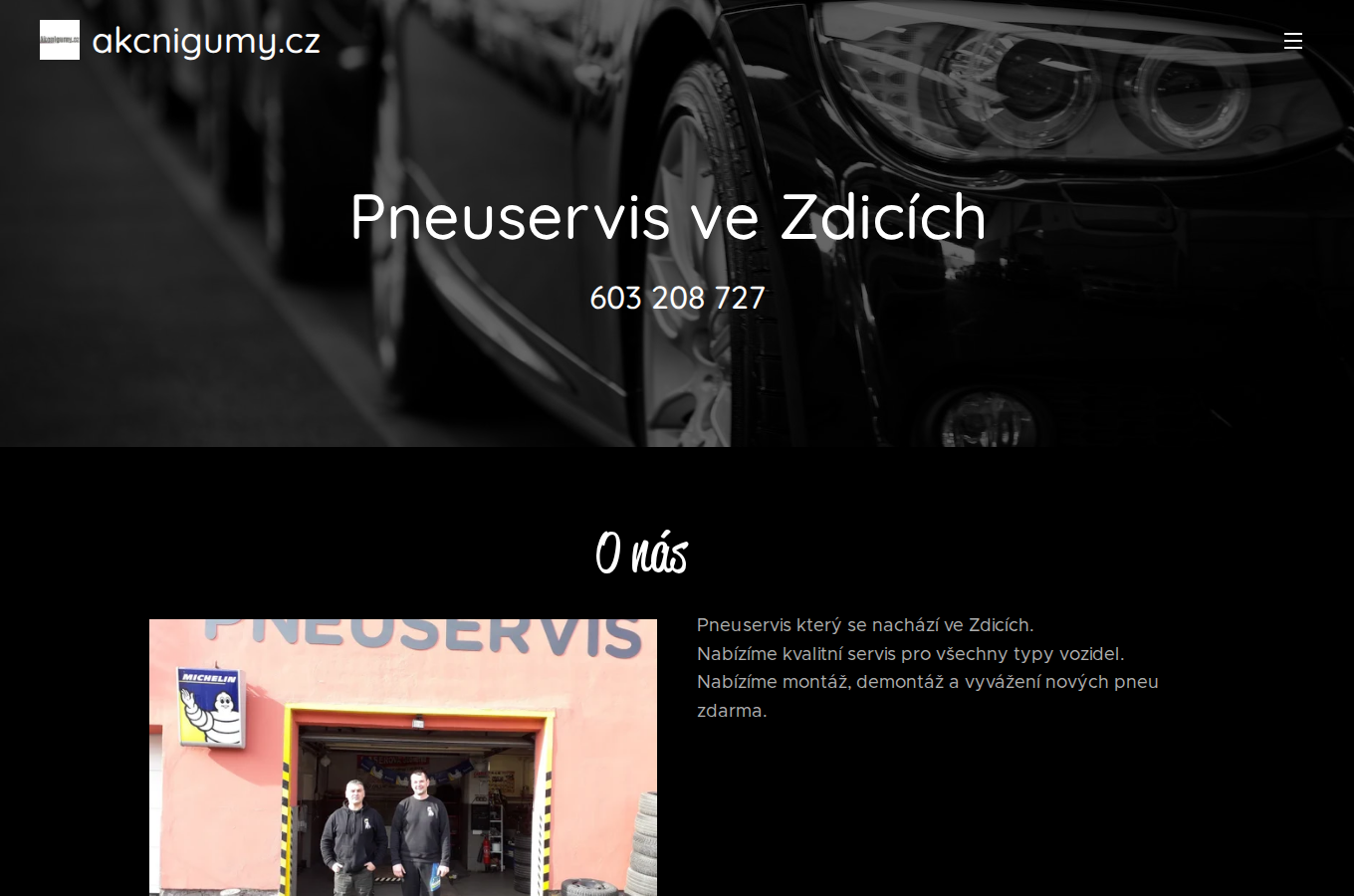 Současný web Akčnígumy.cz – Milan Mezek na počítači