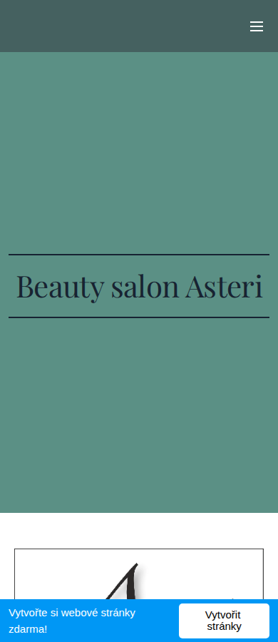 Současný web Beauty Salon Asteri na mobilu