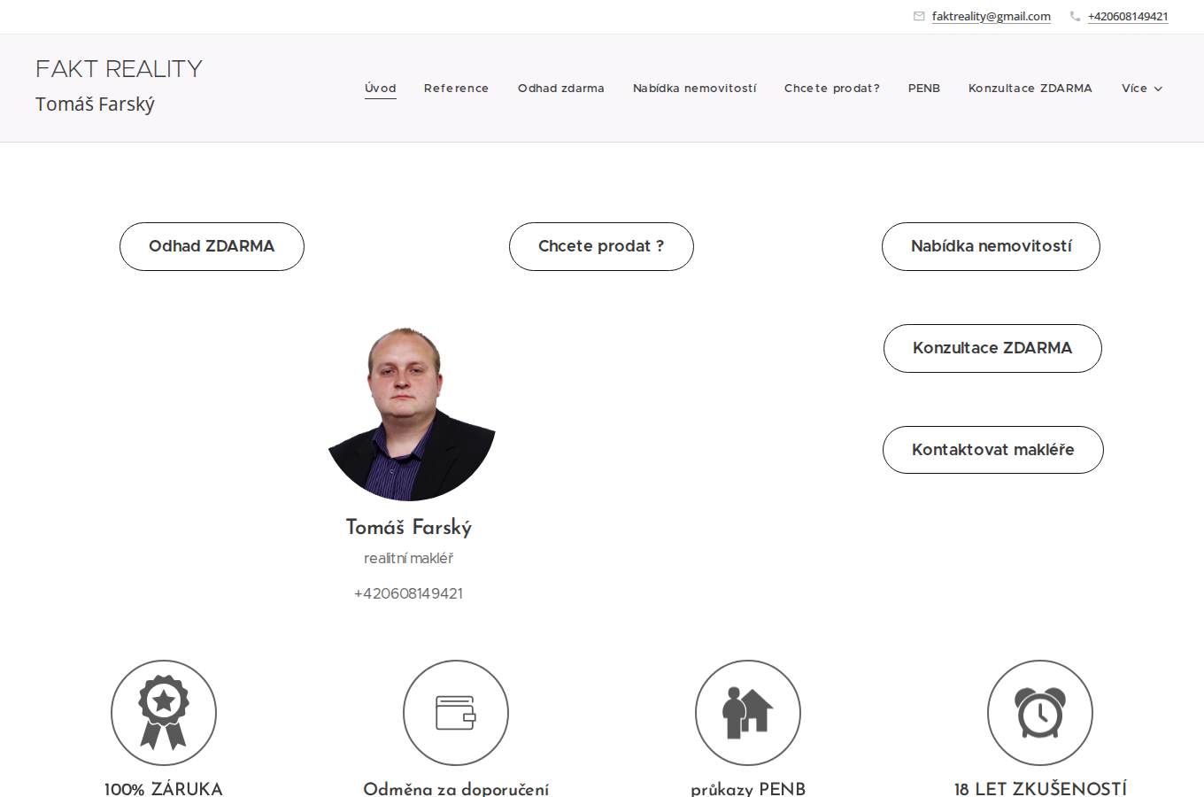 Současný web Fakt Reality odhad zdarma na počítači
