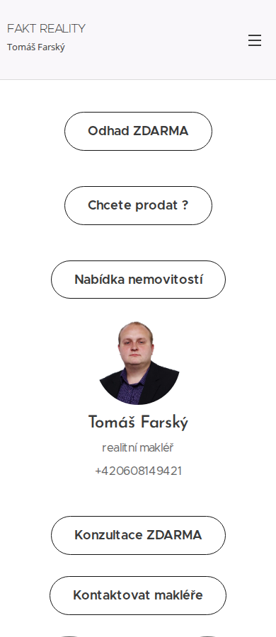 Současný web Fakt Reality odhad zdarma na mobilu