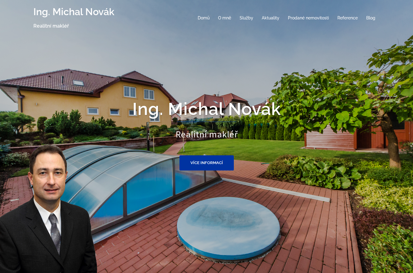 Současný web Ing. Michal Novák na počítači