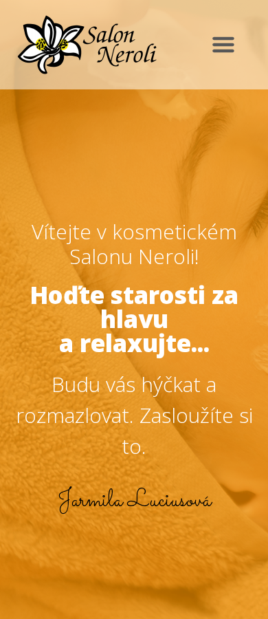 Současný web Kosmetický Salon Neroli na mobilu