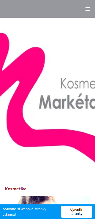 Současný web Kosmetika Chýně na mobilu