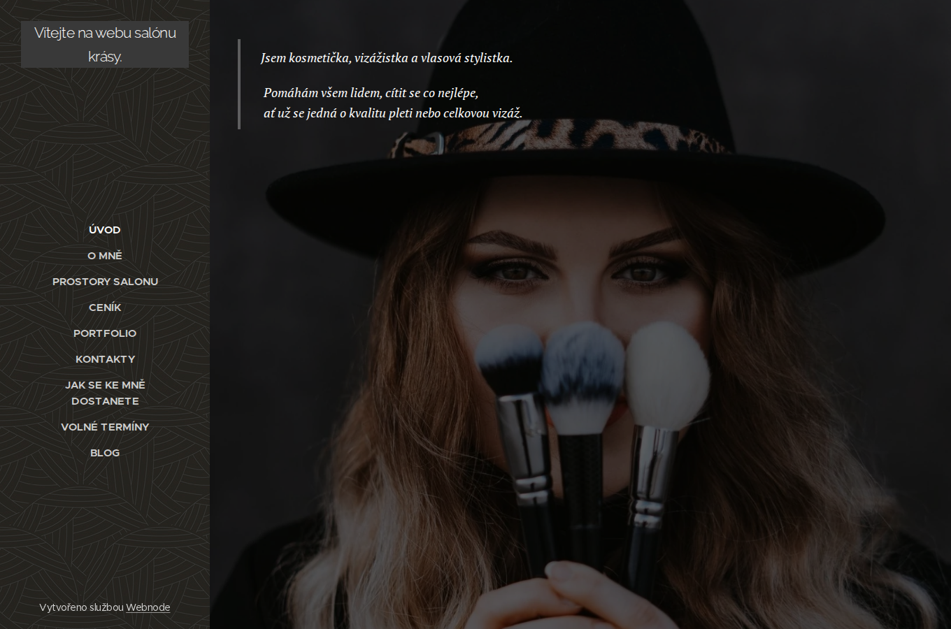 Současný web Kosmetika Lucie Trněná na počítači