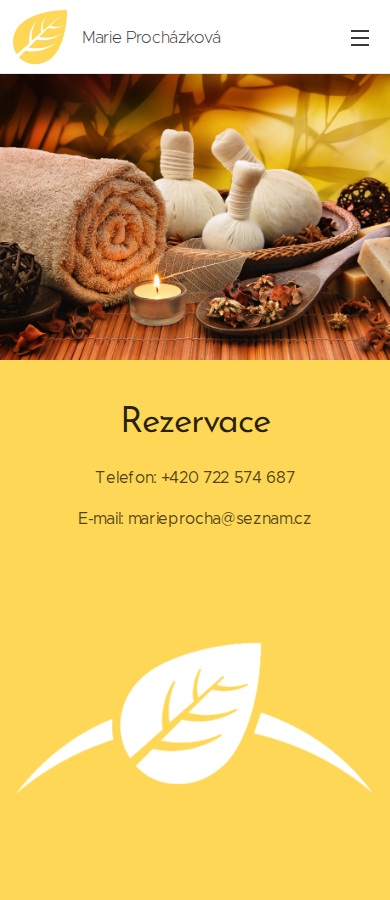 Současný web Kosmetika Marie Brno na mobilu