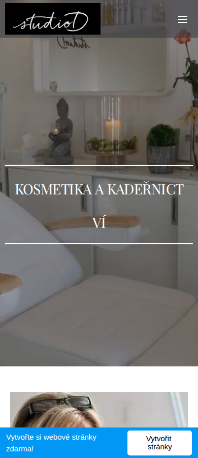 Současný web Kosmetika UH na mobilu
