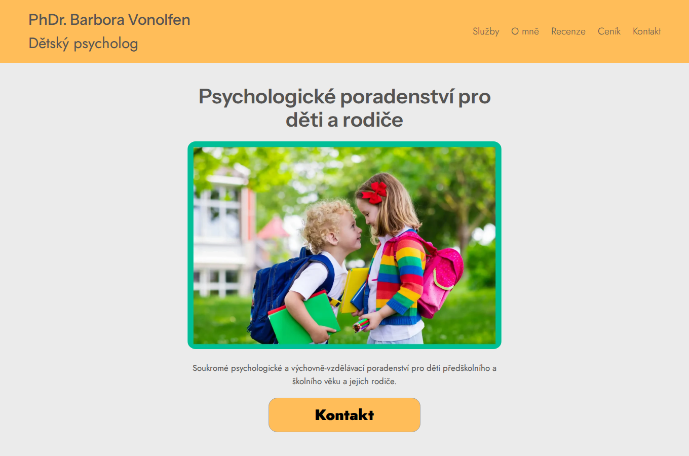 Současný web PhDr. Barbora Vonolfen » Psychologické poradenství pro děti a rodiče na počítači