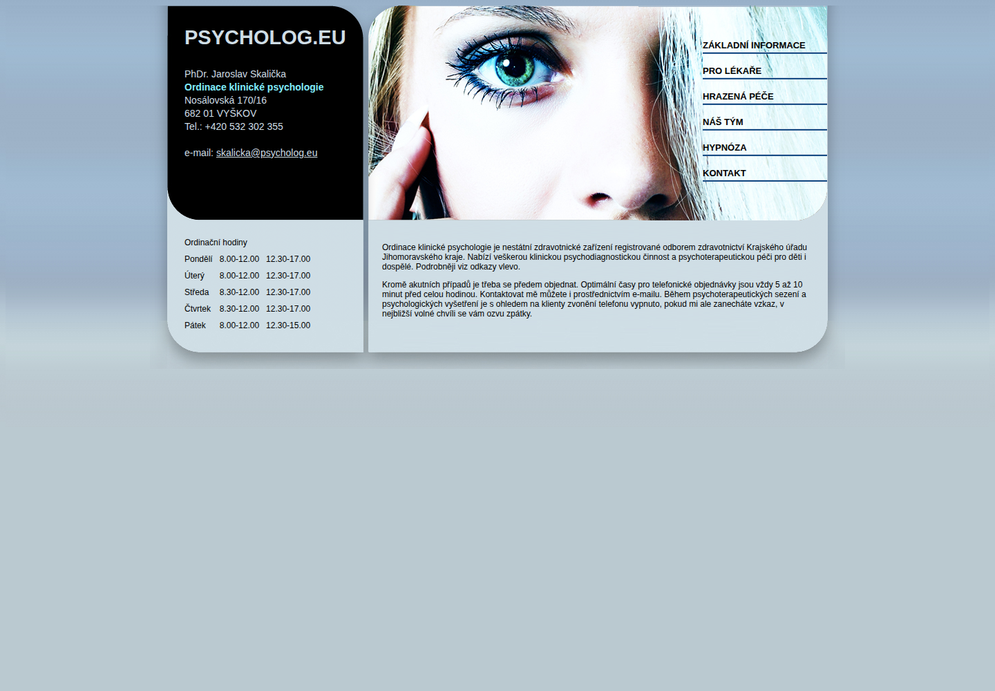 Současný web PSYCHOLOG.EU na počítači