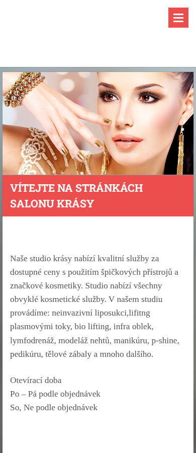 Současný web Spa with Love na mobilu