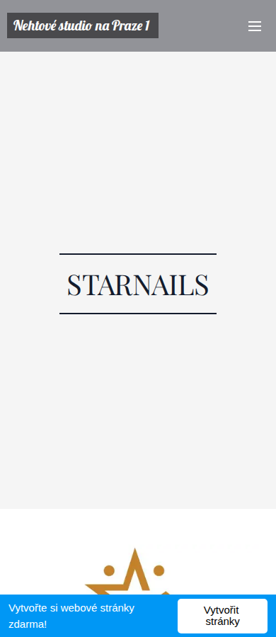 Současný web StarNails Praha 1 na mobilu