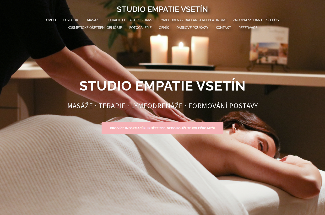 Současný web Studio Empatie Vsetín na počítači