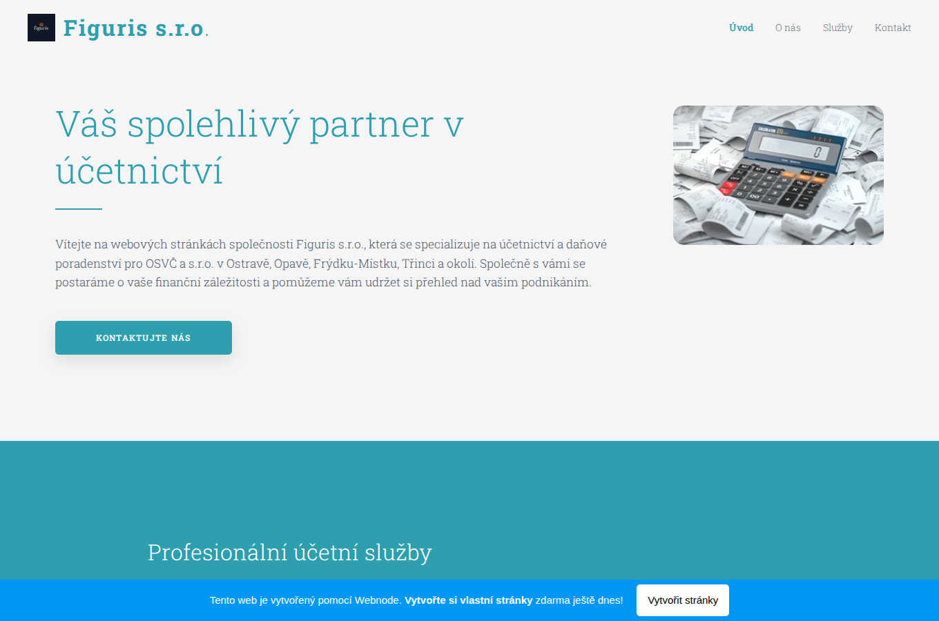 Současný web Účetnictví Figuris na počítači