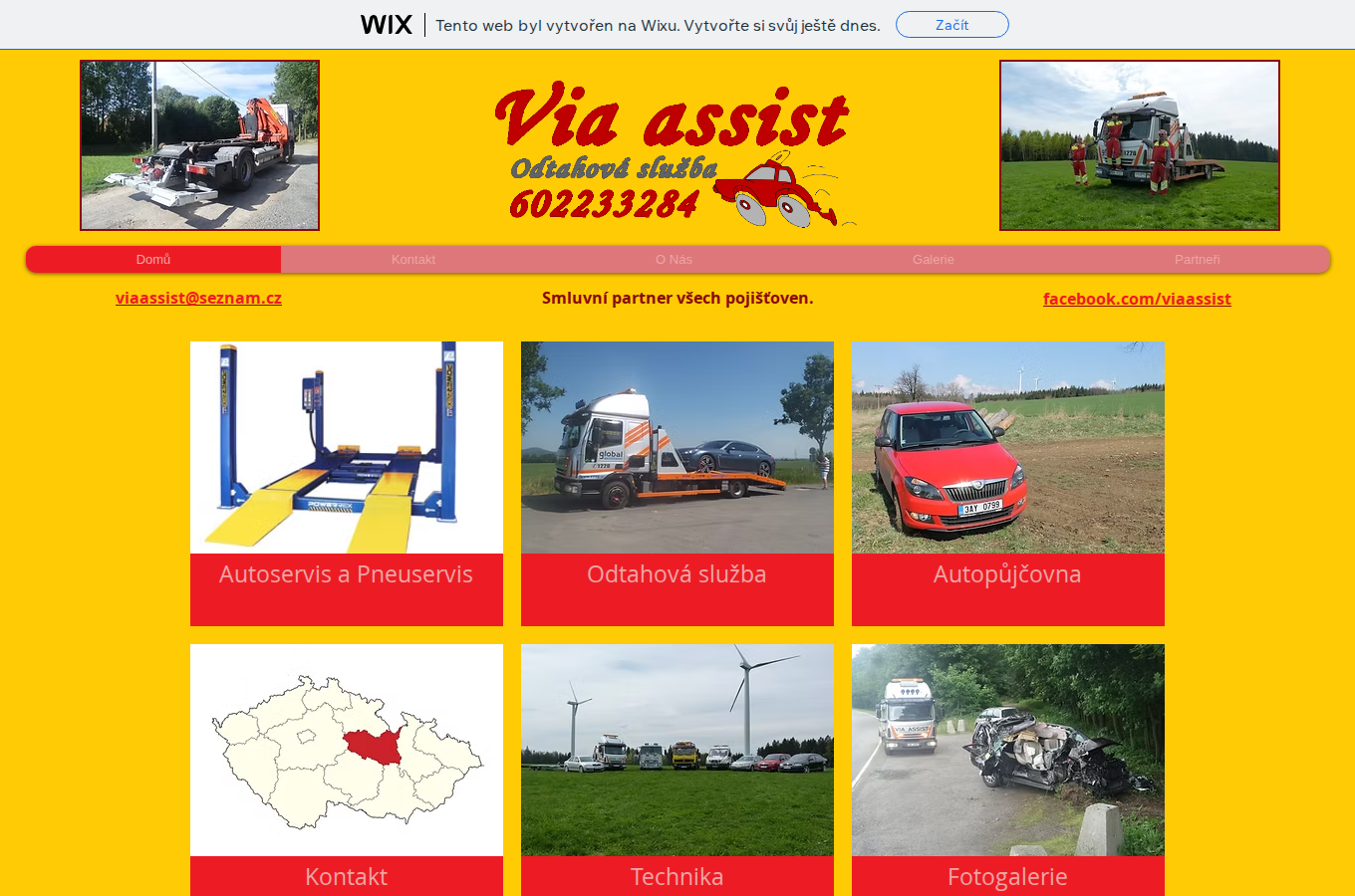 Současný web VIA ASSIST klub v AČR na počítači